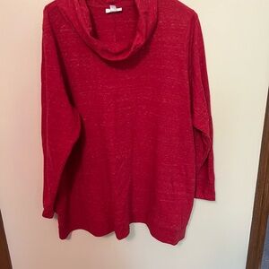 J. Jill Vibrant Red Cowl Neck Sweater